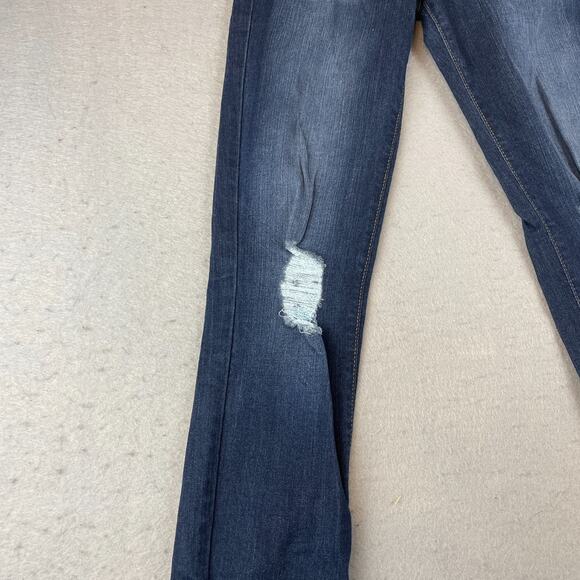 Judy Blue Womens Sz 1/25 Skinny Jeans Dark Wash Distressed Style #8327 - Picture 4 of 14